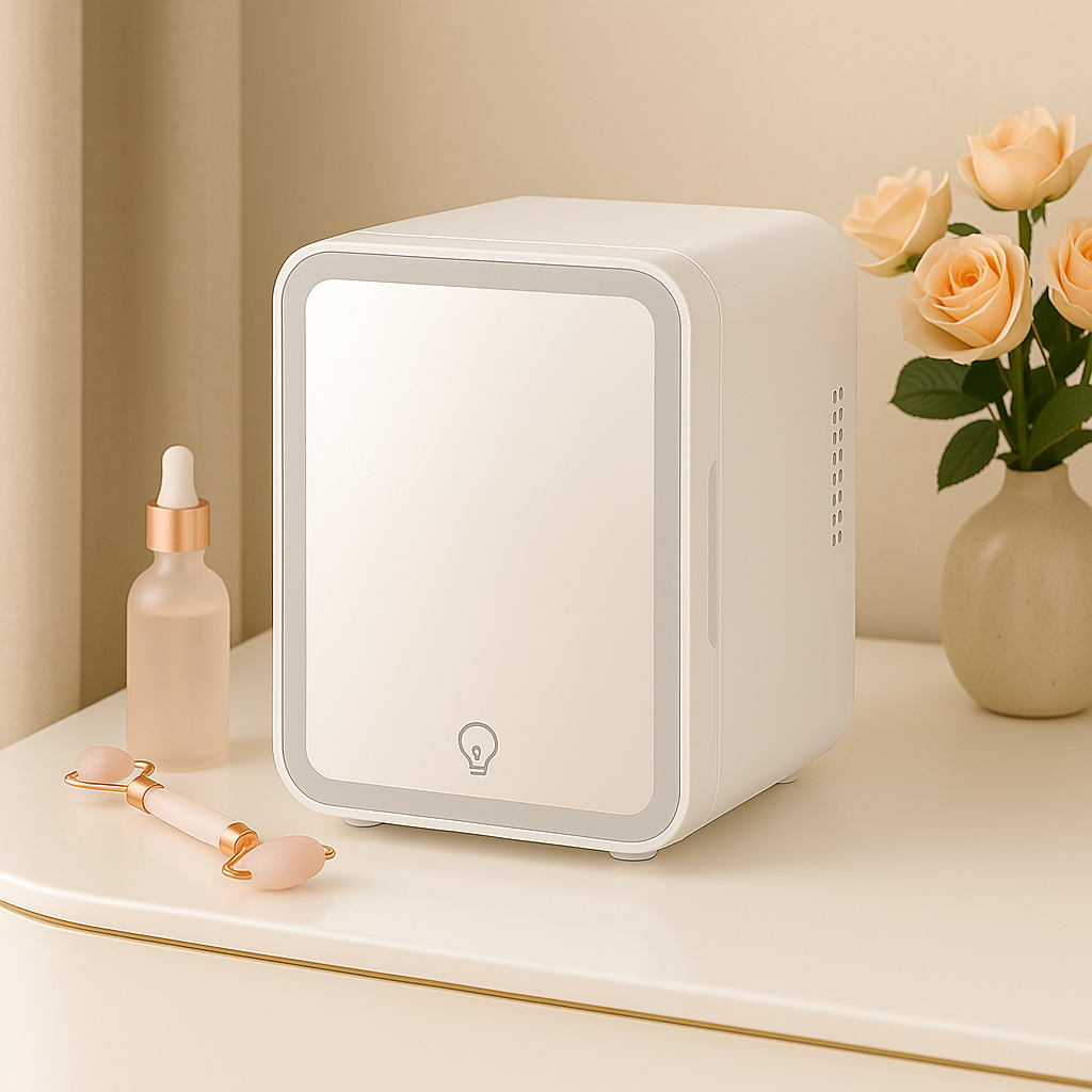 Mini Skincare Fridge with LED Mirror ā 4L Beauty Cooler